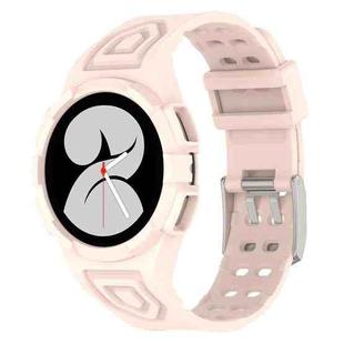 For Samsung Galaxy Watch 44MM Silicone Integrated Watch Band(Light Pink)