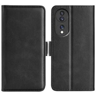 For Honor 70 Dual-side Magnetic Buckle Flip Leather Phone Case(Black)