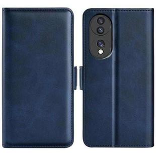 For Honor 70 Dual-side Magnetic Buckle Flip Leather Phone Case(Dark Blue)