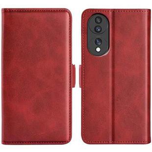 For Honor 70 Dual-side Magnetic Buckle Flip Leather Phone Case(Red)