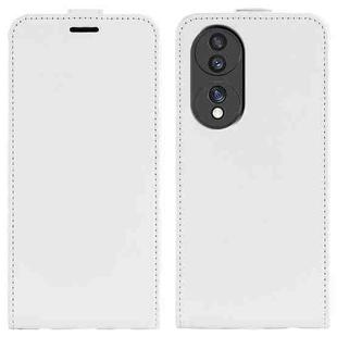 For Honor 70 R64 Texture Vertical Flip Leather Phone Case(White)