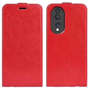 For Honor 70 R64 Texture Vertical Flip Leather Phone Case(Red)