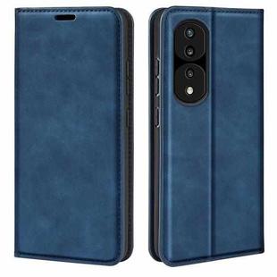 For Honor 70 Pro Retro-skin Magnetic Suction Leather Phone Case(Dark Blue)