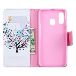 Colored Drawing Pattern Horizontal Flip Leather Case for Samsung Galaxy A40,with Holder & Card Slots & Wallet(Tree)