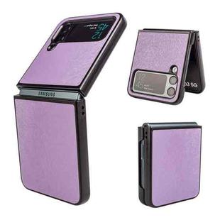 For Samsung Galaxy Z Flip4 Peacock Texture Phone Case(Light Purple)