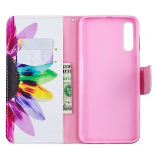 Colored Drawing Pattern Horizontal Flip Leather Case for Samsung Galaxy A70&A7,with Holder & Card Slots & Wallet(Sunflower)