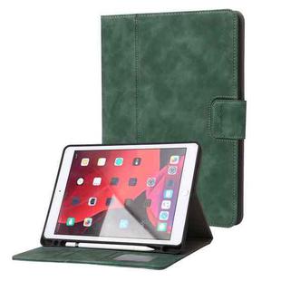 For iPad 10.2 2019 / 2020 / 2021 Calf Texture Horizontal Flip Leather Tablet Case(Blue)