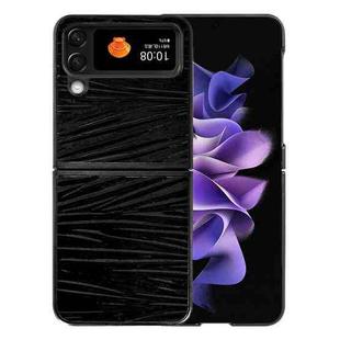 For Samsung Galaxy Z Flip4 Water Ripple Texture Phone Case(Black)
