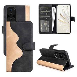 For Honor 70 Pro Stitching Horizontal Flip Leather Phone Case(Black)