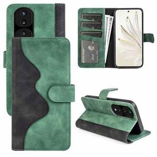 For Honor 70 Pro Stitching Horizontal Flip Leather Phone Case(Green)