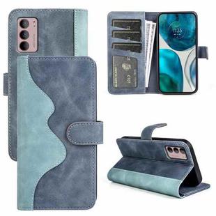 For Motorola Moto G42 Stitching Horizontal Flip Leather Phone Case(Blue)