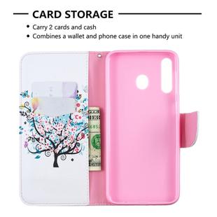 Colored Drawing Pattern Horizontal Flip Leather Case for Samsung Galaxy M30,with Holder & Card Slots & Wallet(Tree)