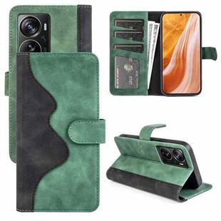 For ZTE Axon 40 Pro Stitching Horizontal Flip Leather Phone Case(Green)