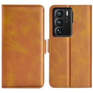 For ZTE Axon 40 Ultra Dual-side Magnetic Buckle Leather Phone Case(Yellow)
