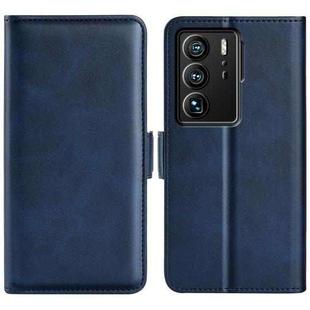 For ZTE Axon 40 Ultra Dual-side Magnetic Buckle Leather Phone Case(Dark Blue)