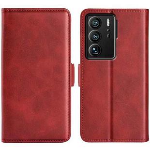 For ZTE Axon 40 Ultra Dual-side Magnetic Buckle Leather Phone Case(Red)