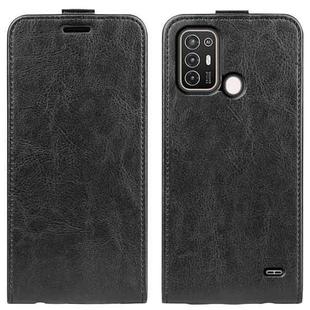 For ZTE Blade A52 R64 Texture Vertical Flip Leather Phone Case(Black)
