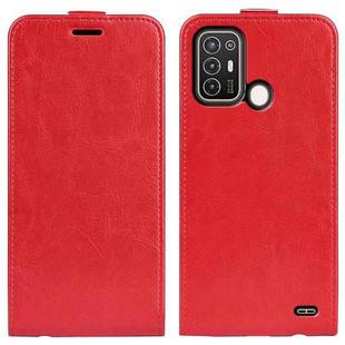 For ZTE Blade A52 R64 Texture Vertical Flip Leather Phone Case(Red)