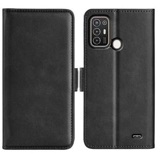 For ZTE Blade A52 Dual-side Magnetic Buckle Leather Phone Case(Black)