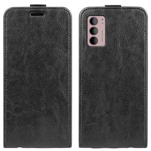 For Motorola Moto G42 R64 Texture Vertical Flip Leather Phone Case(Black)