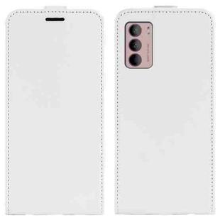 For Motorola Moto G42 R64 Texture Vertical Flip Leather Phone Case(White)