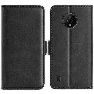 For Nokia C200 Dual-side Magnetic Buckle Horizontal Flip Leather Phone Case(Black)