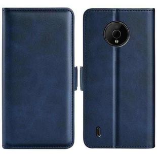 For Nokia C200 Dual-side Magnetic Buckle Horizontal Flip Leather Phone Case(Dark Blue)