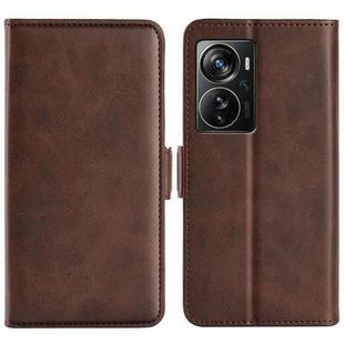 For ZTE Axon 40 Pro Dual-side Magnetic Buckle Horizontal Flip Leather Phone Case(Brown)