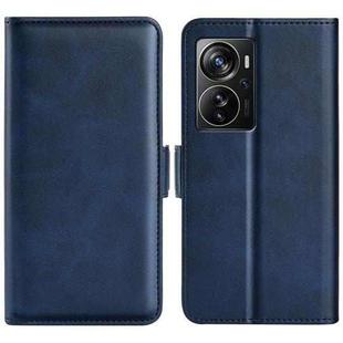 For ZTE Axon 40 Pro Dual-side Magnetic Buckle Horizontal Flip Leather Phone Case(Dark Blue)