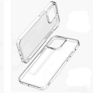 For iPhone 14 Transparent Tempered Glass TPU Phone Case (Transparent)