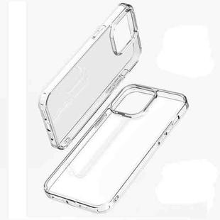 For iPhone 14 Pro Transparent Tempered Glass TPU Phone Case(Transparent)