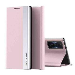 For Xiaomi Poco F4 GT Side Electroplated Adsorption Leather Phone Case(Pink)
