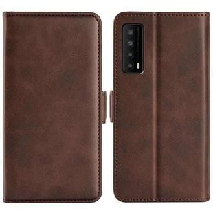 For TCL Stylus 5G Dual-side Magnetic Buckle Horizontal Flip Leather Phone Case(Brown)