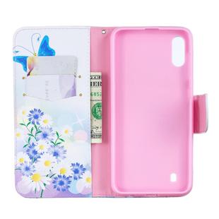 Colored Drawing Pattern Horizontal Flip Leather Case for Samsung Galaxy M10,with Holder & Card Slots & Wallet(Butterfly Love)