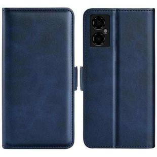 For Xiaomi Poco M4 5G Dual-side Magnetic Buckle Horizontal Flip Leather Phone Case(Dark Blue)