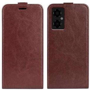 For Xiaomi Poco M4 5G R64 Texture Vertical Flip Leather Phone Case(Brown)