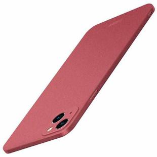 For iPhone 14 MOFI Fandun Series Frosted PC Ultra-thin Phone Case(Red)