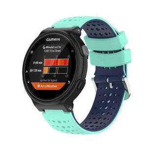 For Garmin Forerunner 220 Silicone Sports Two-Color Watch Band(Water Duck+Blue)