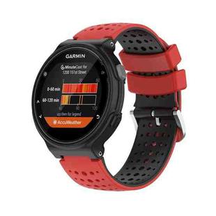 For Garmin Forerunner 620 Silicone Sports Two-Color Watch Band(Red+Black)