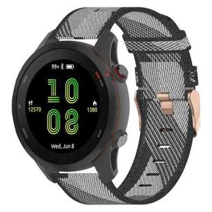 For Garmin Forerunner 255 22mm Nylon Woven Watch Band(Grey)