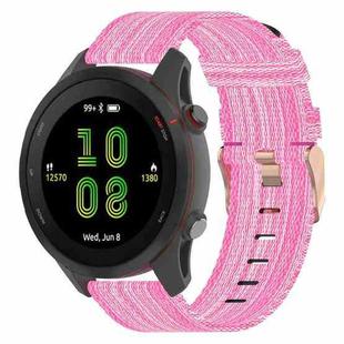 For Garmin Venu 2 22mm Nylon Woven Watch Band(Pink)