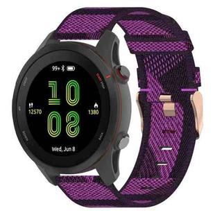 For Garmin Venu 2 22mm Nylon Woven Watch Band(Purple)