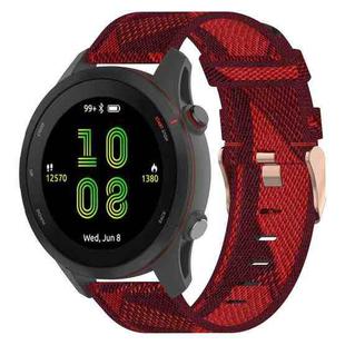 For Garmin Vivoactive 4 22mm Nylon Woven Watch Band(Red)