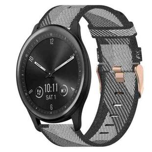 For Garmin Vivomove Sport 20mm Nylon Woven Watch Band(Grey)