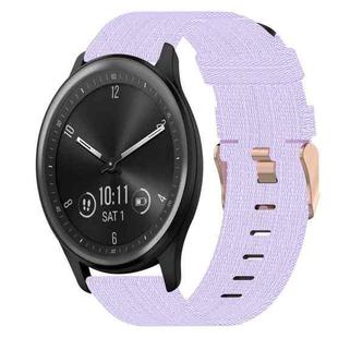 For Garmin Vivomove Sport 20mm Nylon Woven Watch Band(Light Purple)