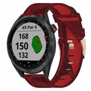 For Garmin Approach S40 20mm Nylon Woven Watch Band(Red)