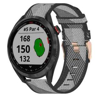 For Garmin Approach S40 20mm Nylon Woven Watch Band(Grey)