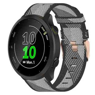 For Garmin Forerunner 158 20mm Nylon Woven Watch Band(Grey)