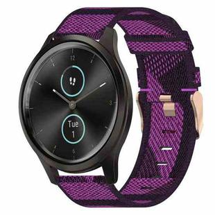 For Garmin Garminmove Style 20mm Nylon Woven Watch Band(Purple)