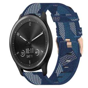 For Garmin Vivomove 20mm Nylon Woven Watch Band(Blue)